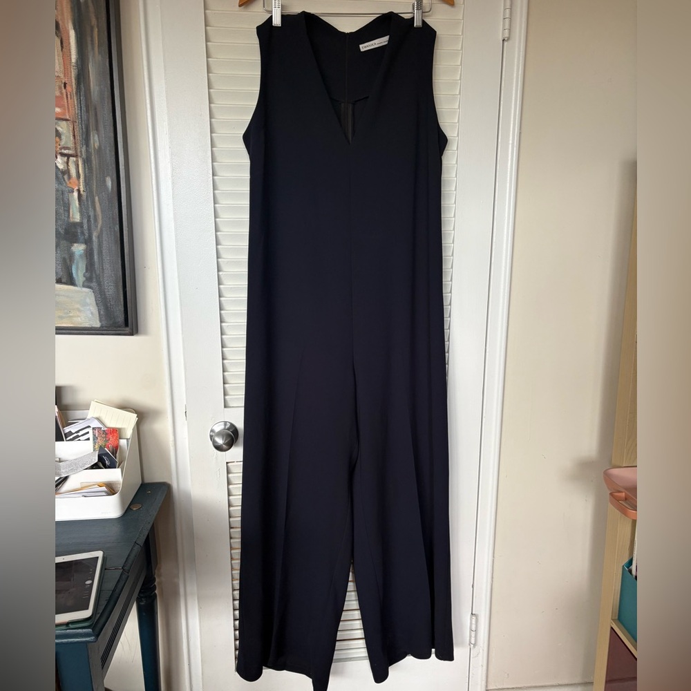 Elegant Navy Blue Sleeveless Jumpsuit